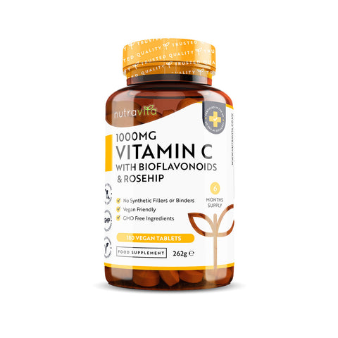 Nutravita - Vitamin C 1000mg with Bioflavonoids & Rosehip 180 Tableta   Fantastic Look Albania Tirana