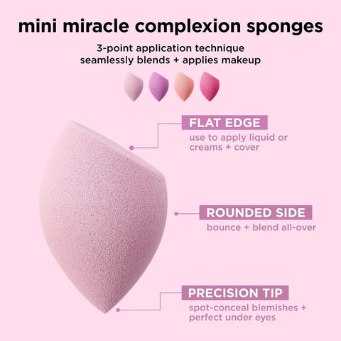 Real Techniques - 4 Mini Miracle Complexion Sponges