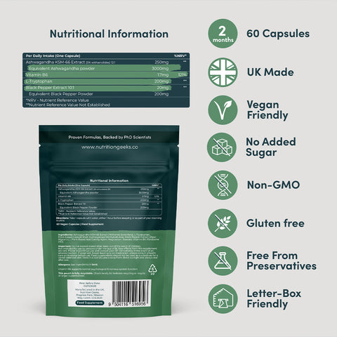 Nutrition Geeks - Ashwagandha Calm+ Fantastic Look Albania Tirana