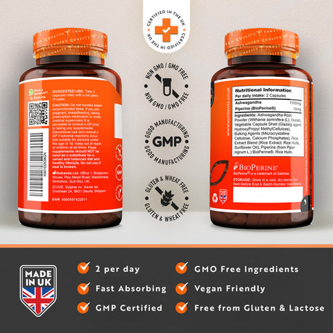 Nutravita - Ashwagandha with Bioperine 1100mg Fantastic Look Albania Tirana