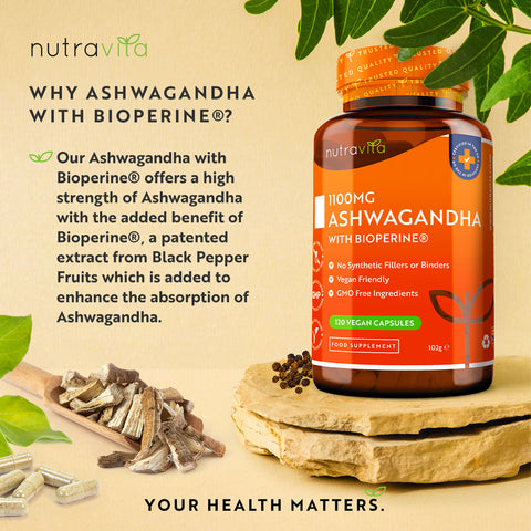 Nutravita - Ashwagandha with Bioperine 1100mg Fantastic Look Albania Tirana