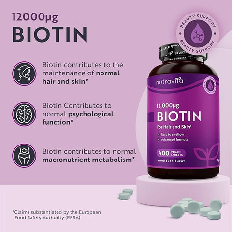 Nutravita - Biotin 12,000µg for Hair and Skin Fantastic Look Albania Tirana