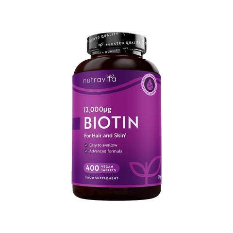 Nutravita - Biotin 12,000µg for Hair and Skin 400 Tableta Fantastic Look Albania Tirana