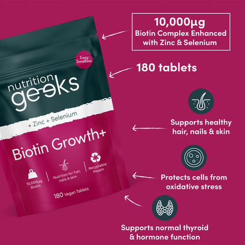 Nutrition Geeks - Biotin Growth+ Fantastic Look Albania Tirana