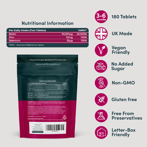 Nutrition Geeks - Biotin Growth+ Fantastic Look Albania Tirana