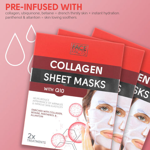 Face Facts - Collagen & Q10 Replenshing Sheet Mask Fantastic Look Albania Tirana