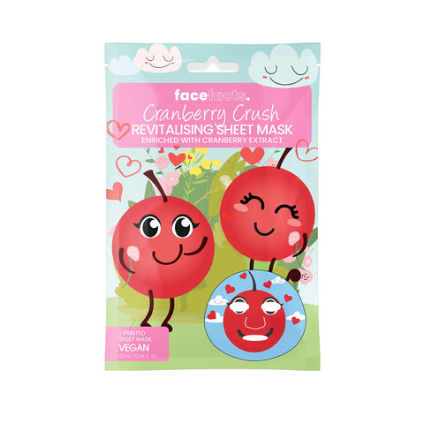 Face Facts - Cranberry Crush Revitalising Printed Sheet Mask Fantastic Look Albania Tirana