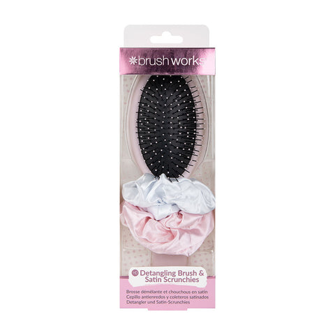 Brushworks - Detangling Brush & Satin Scrunchies    Fantastic Look Albania Tirana