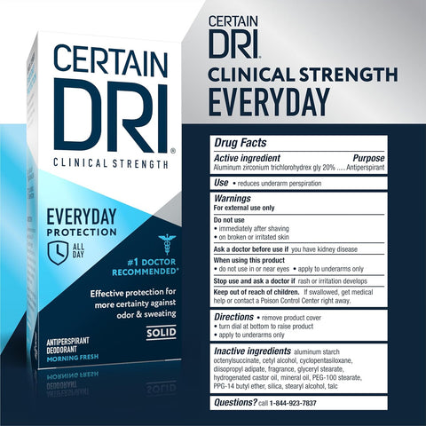 CERTAIN DRI - Everyday Protection Solid Antiperspirant Deodorant    Fantastic Look Albania Tirana