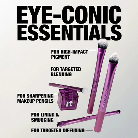 Real Techniques - Eye-Conic Essentials 5 Piece Brush Set Fantastic Look Albania Tirana