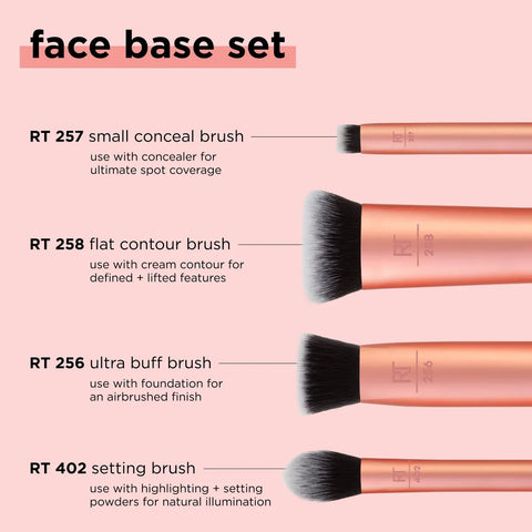 Real Techniques - Face Base Makeup Brush Set Fantastic Look Albania Tirana
