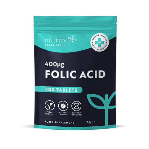 Nutravita - Folic Acid Tablets 400µg 400 Tableta   Fantastic Look Albania Tirana