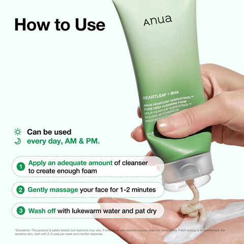 Anua - Heartleaf Quercetinol Pore Deep Cleansing Foam 150ml Fantastic Look Albania Tirana