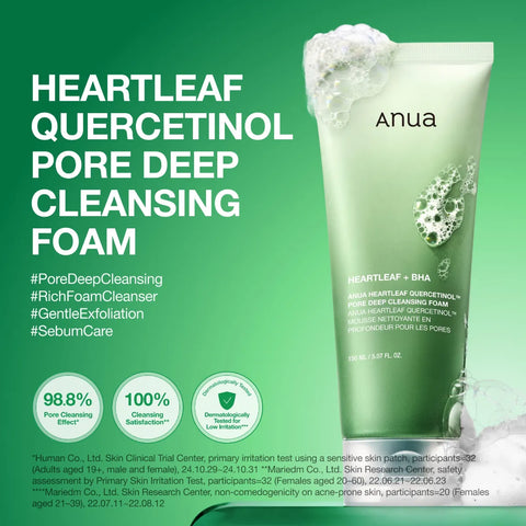Anua - Heartleaf Quercetinol Pore Deep Cleansing Foam 150ml Fantastic Look Albania Tirana