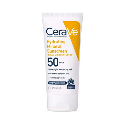 CeraVe - Hydrating Mineral Sunscreen SPF 50 Body Lotion 150ml   Fantastic Look Albania Tirana