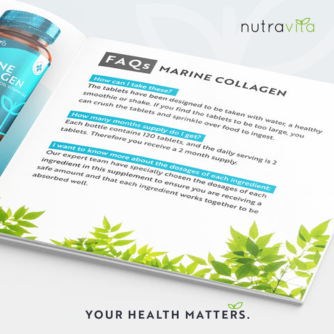 Nutravita - Hydrolysed Marine Collagen with Hyaluronic Acid 1400mg    Fantastic Look Albania Tirana