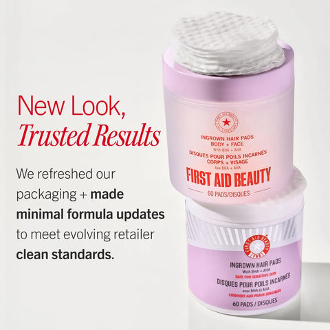 First Aid Beauty - Ingrown Hair Pads with BHA + AHA 60 Pads