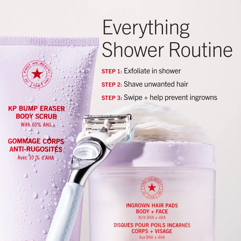 First Aid Beauty - Ingrown Hair Pads with BHA + AHA 60 Pads