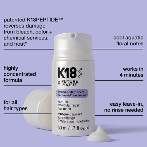 K18 x Future Society - Limited Edition Leave-in Molecular Repair Hair Mask 50ml Fantastic Look Albania Tirana