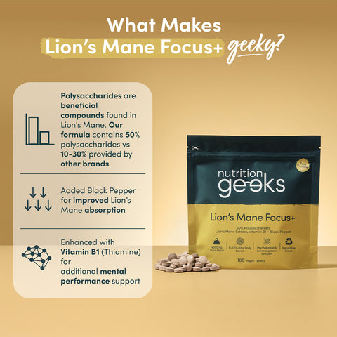 Nutrition Geeks - Lion's Mane Focus+ Fantastic Look Albania Tirana
