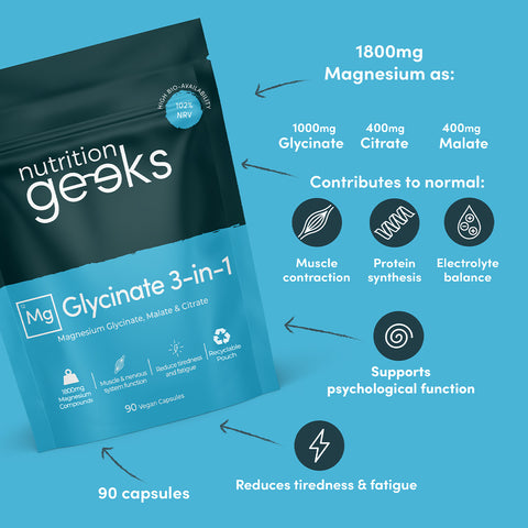 Nutrition Geeks - Magnesium Glycinate 3-in-1 Fantastic Look Albania Tirana