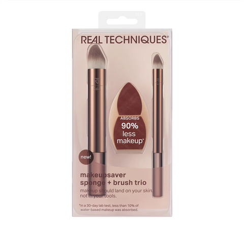 Real Techniques - Makeupsaver Sponge + Brush Trio Fantastic Look Albania Tirana
