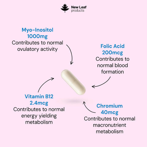 New Leaf - Myo Inositol PCOS Supplement 120 Kapsula Fantastic Look Albania Tirana