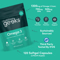 Nutrition Geeks - Omega 3 120 Kapsula Xhelatinoze Fantastic Look Albania Tirana