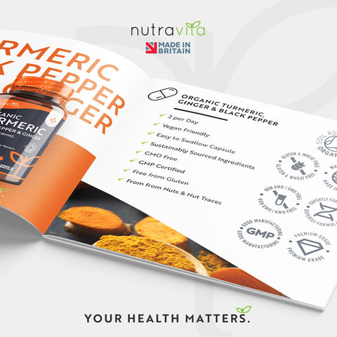 Nutravita - Organic Turmeric with Black Pepper & Ginger Capsules    Fantastic Look Albania Tirana