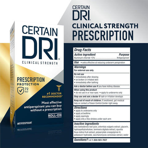 CERTAIN DRI - Prescription Strength Roll On Antiperspirant    Fantastic Look Albania Tirana