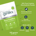 Nutrition Geeks - Pure Creatine Monohydrate Powder Fantastic Look Albania Tirana