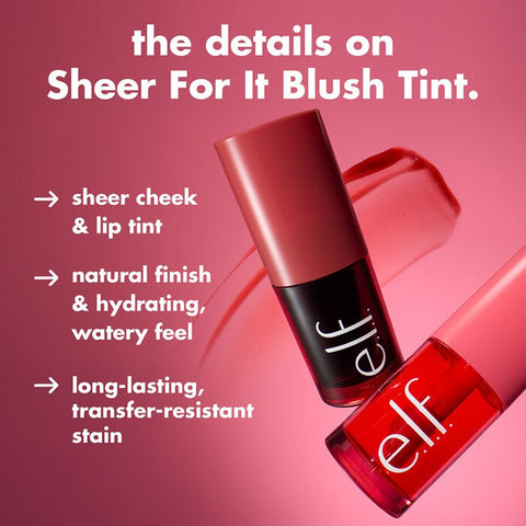 e.l.f. - Sheer For It Blush Tint Left On Red 6.8ml Fantastic Look Albania Tirana