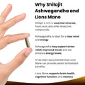 New Leaf - Shilajit Complex 2000mg with Ashwaganda & Lions Mane Fantastic Look Albania Tirana
