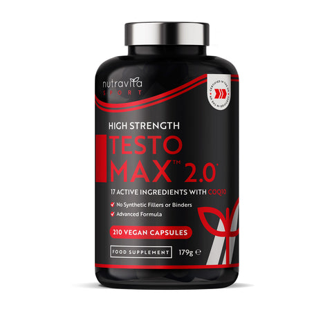 Nutravita - TESTOMAX 2.0 Supplements for Men 210 Vegan Capsules with Ashwagandha KS 210 Kapsula Fantastic Look Albania Tirana
