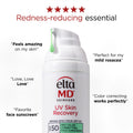 Elta MD - UV Skin Recovery Red Color Correcting Green Tint Broad Spectrum SPF 50 48g Fantastic Look Albania Tirana