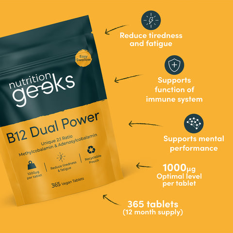 Nutrition Geeks - Vitamin B12 Dual Power Fantastic Look Albania Tirana