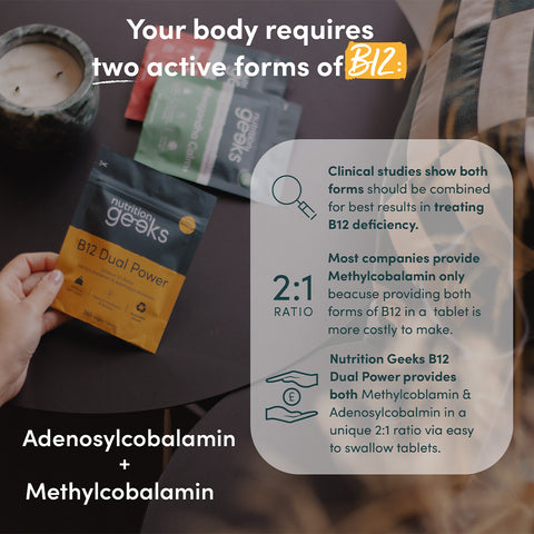 Nutrition Geeks - Vitamin B12 Dual Power Fantastic Look Albania Tirana