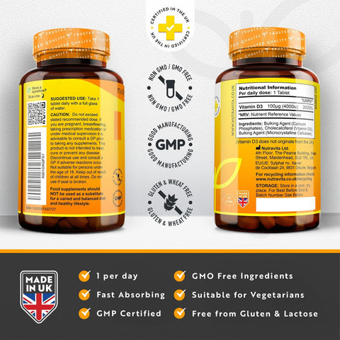 Nutravita - Vitamin D3 4000IU 100µg Fantastic Look Albania Tirana