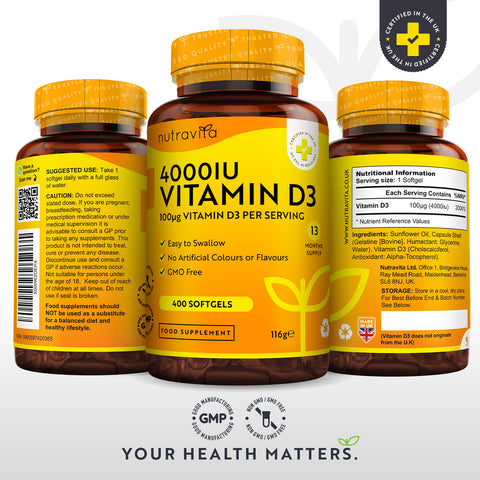 Nutravita - Vitamin D3 4000IU 100µg    Fantastic Look Albania Tirana