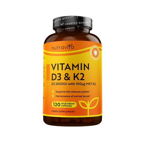 Nutravita - Vitamin D3 3000IU & Vitamin K2 120 Kapsula Fantastic Look Albania Tirana