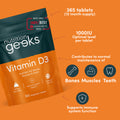 Nutrition Geeks - Vitamin D 1000iu Optimum Strength Fantastic Look Albania Tirana