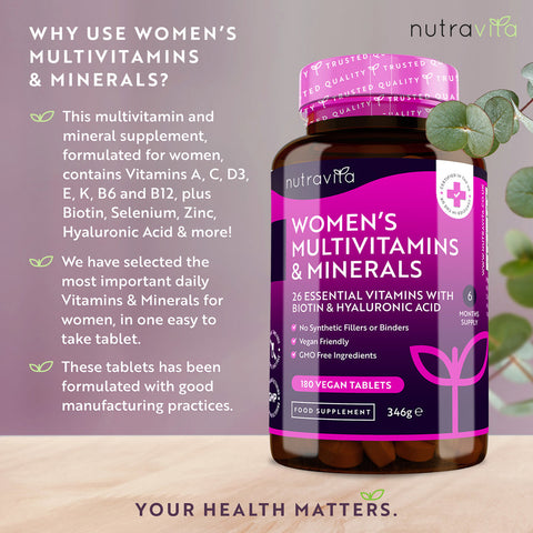 Nutravita - Women's Multivitamins with Biotin and Hyaluronic Acid    Fantastic Look Albania Tirana