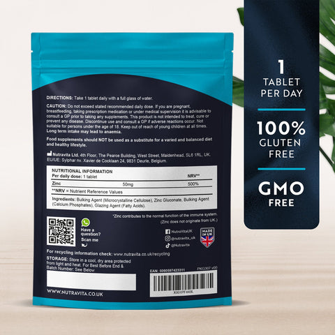 Nutravita - Zinc 50mg 120 Tableta Fantastic Look Albania Tirana